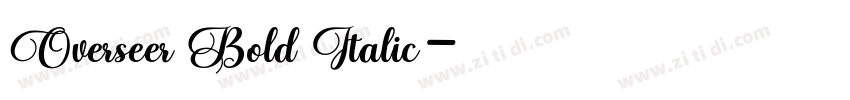 Overseer Bold Italic字体转换